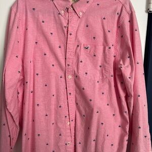💪 Hollister🌴 Epic flex stretch, palm tree, button-down size XL💪